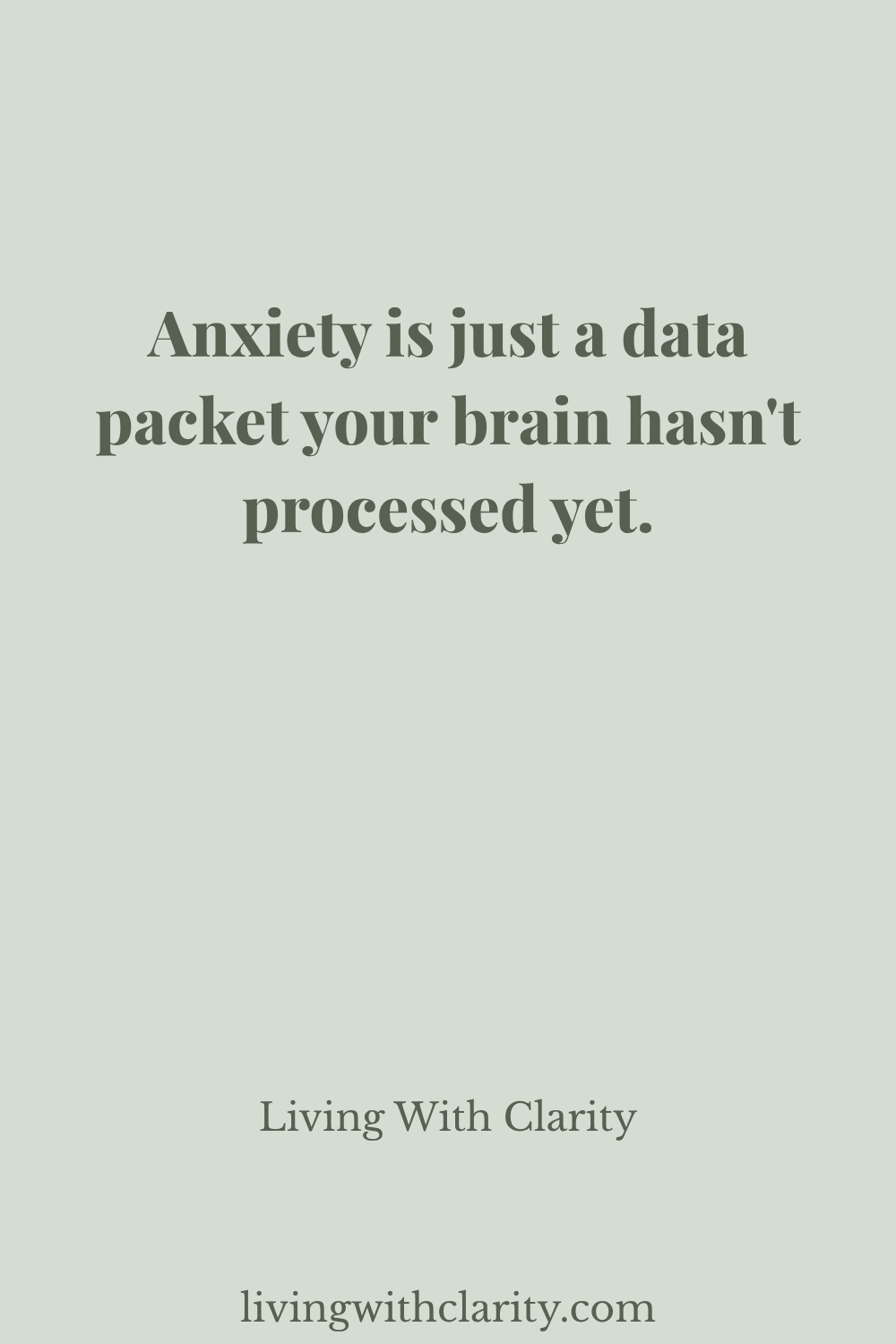 Anxiety is Data Point