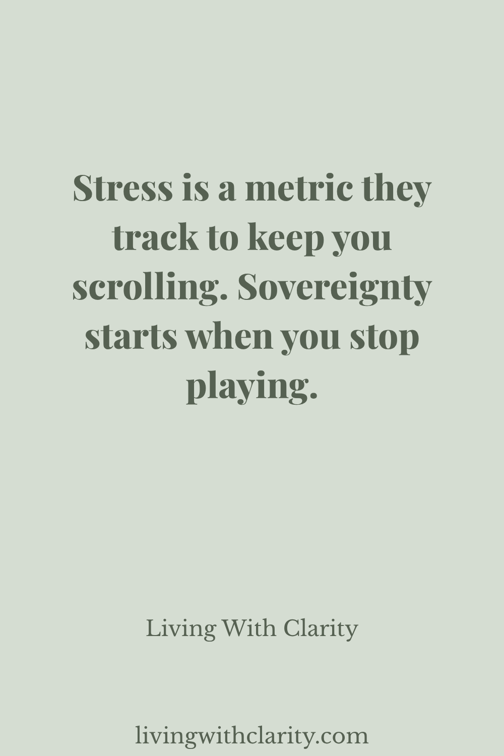 Stress Metric Reset