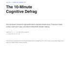 Cognitive Defrag Kits